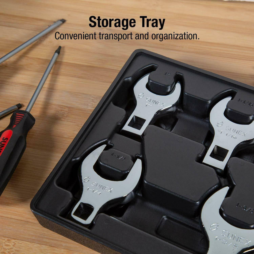 7-Piece 1/2 in. Drive SAE Crowfoot Wrench Set D509