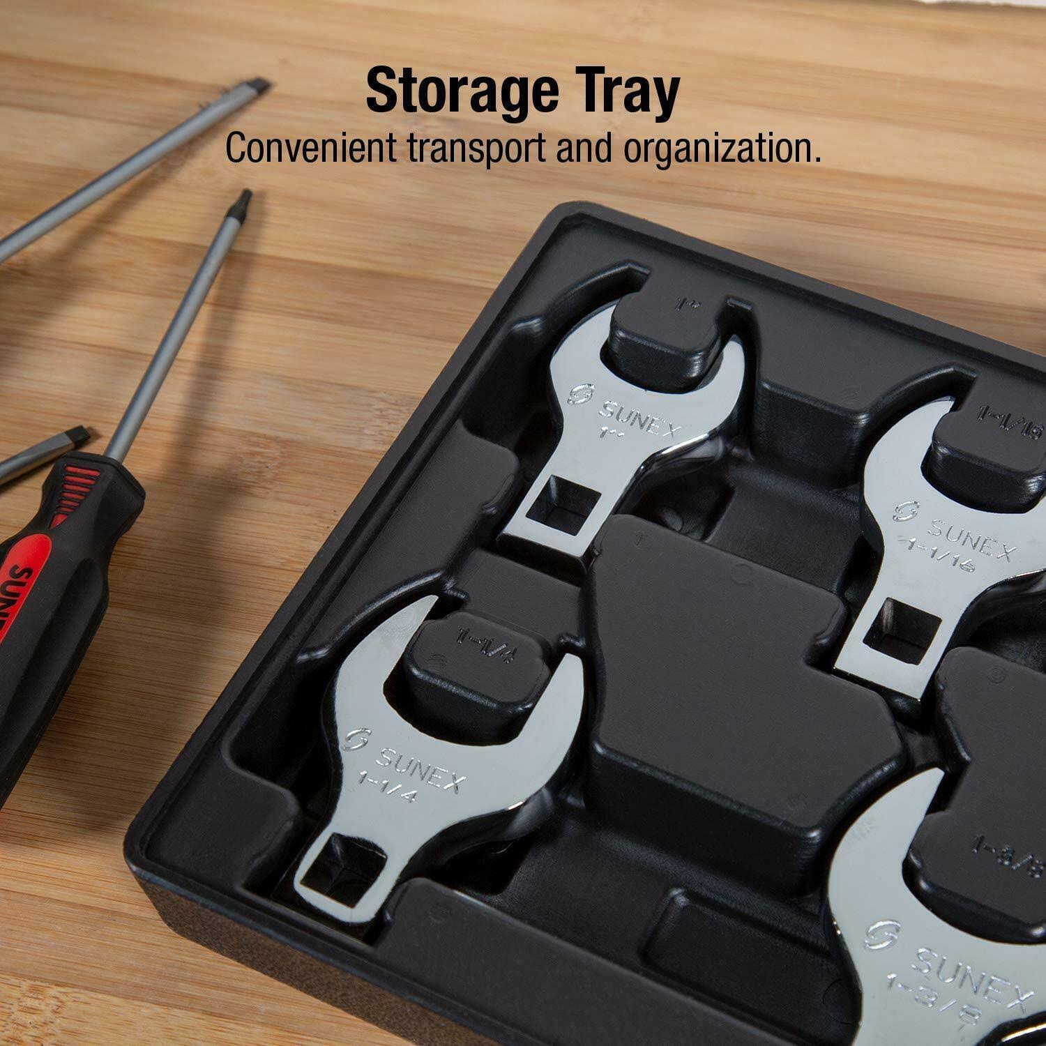 7-Piece 1/2 in. Drive SAE Crowfoot Wrench Set D509
