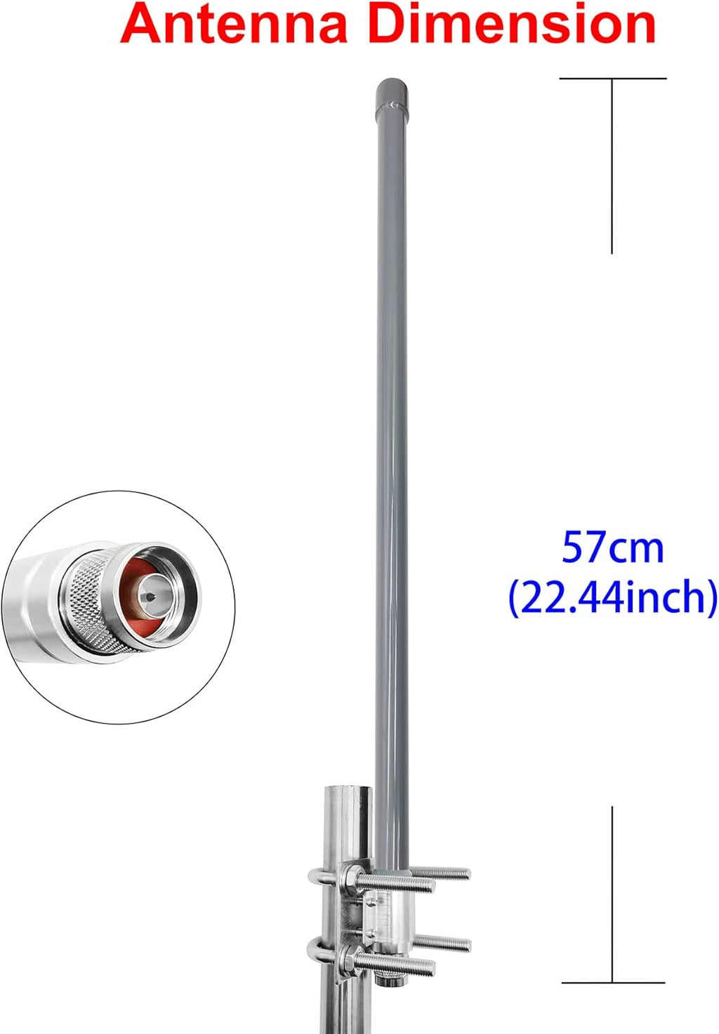 915MHz 6dBi LoRa Gateway Antenna with 10ft Extension Cable F814857