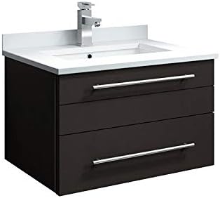 Espresso Wall Hung Bathroom Cabinet with Top and Undermount Sink A976