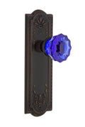 Cobalt Glass Door Knob in Timeless Bronze L940194