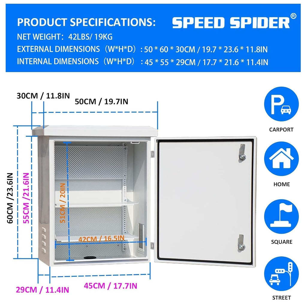 Stainless Steel Weatherproof Electrical Junction Box IP66 White Z513