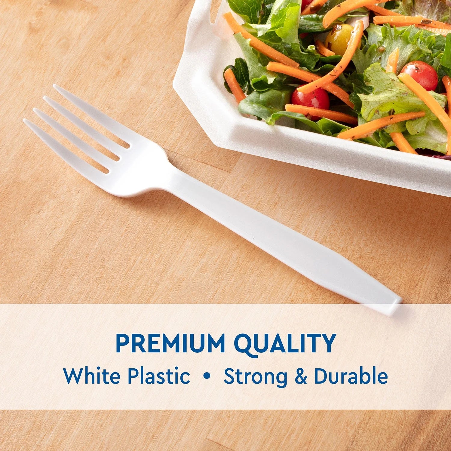 White Plastic Forks, 500 Ct Q5939