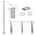 Stainless Steel Brushed Cable Railing Post Z90737
