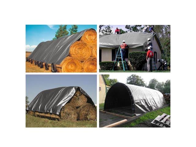 30x40 ft Waterproof 10mil Poly Tarp with 25 Ball Bungees S3849