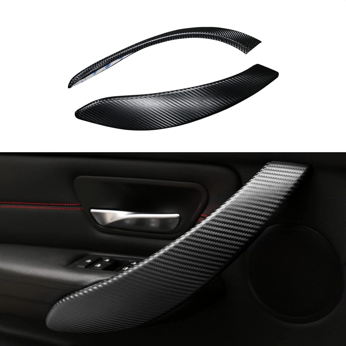 Blue ABS Car Sticker Decal Multimedia Panel Frame Trim Cover F956460