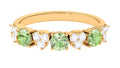14K Yellow Gold Green Sapphire Half Eternity Ring E97676
