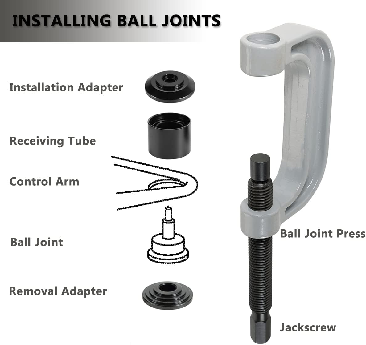 21PCS Ball Joint Remover Installer Adapter Tool Kit C45065