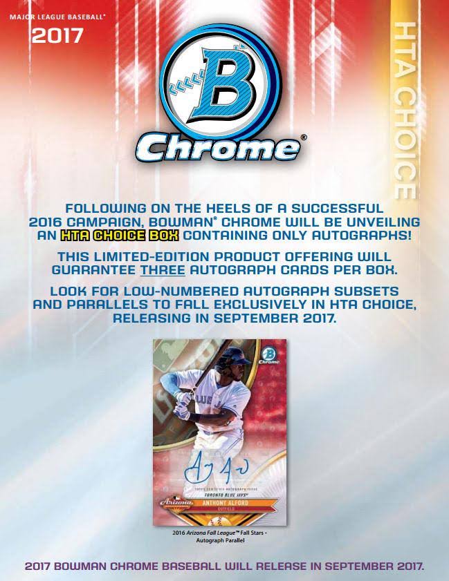 2017 Bowman Chrome Baseball HTA Choice Box X174644
