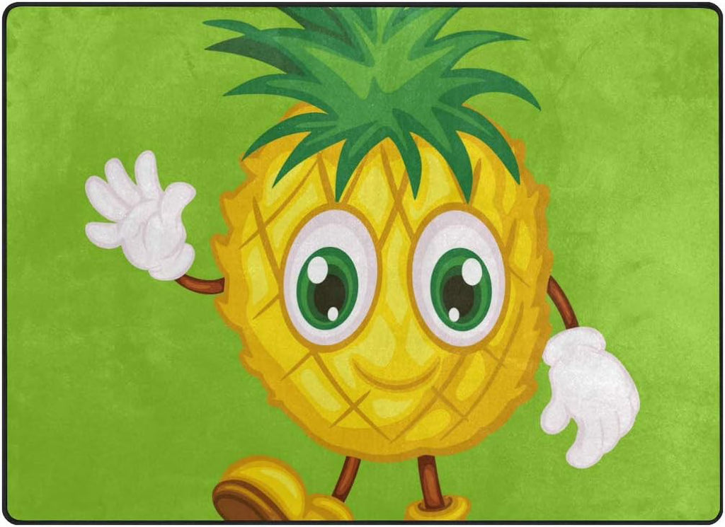 Cartoon Pineapple Lightweight Carpet Mats, 80"x 58" Area Rug O72211