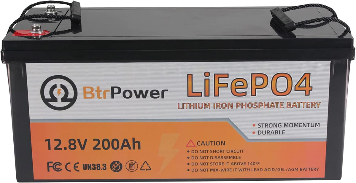 12V 200Ah Deep Cycle LiFePO4 Battery with 100A BMS D6396