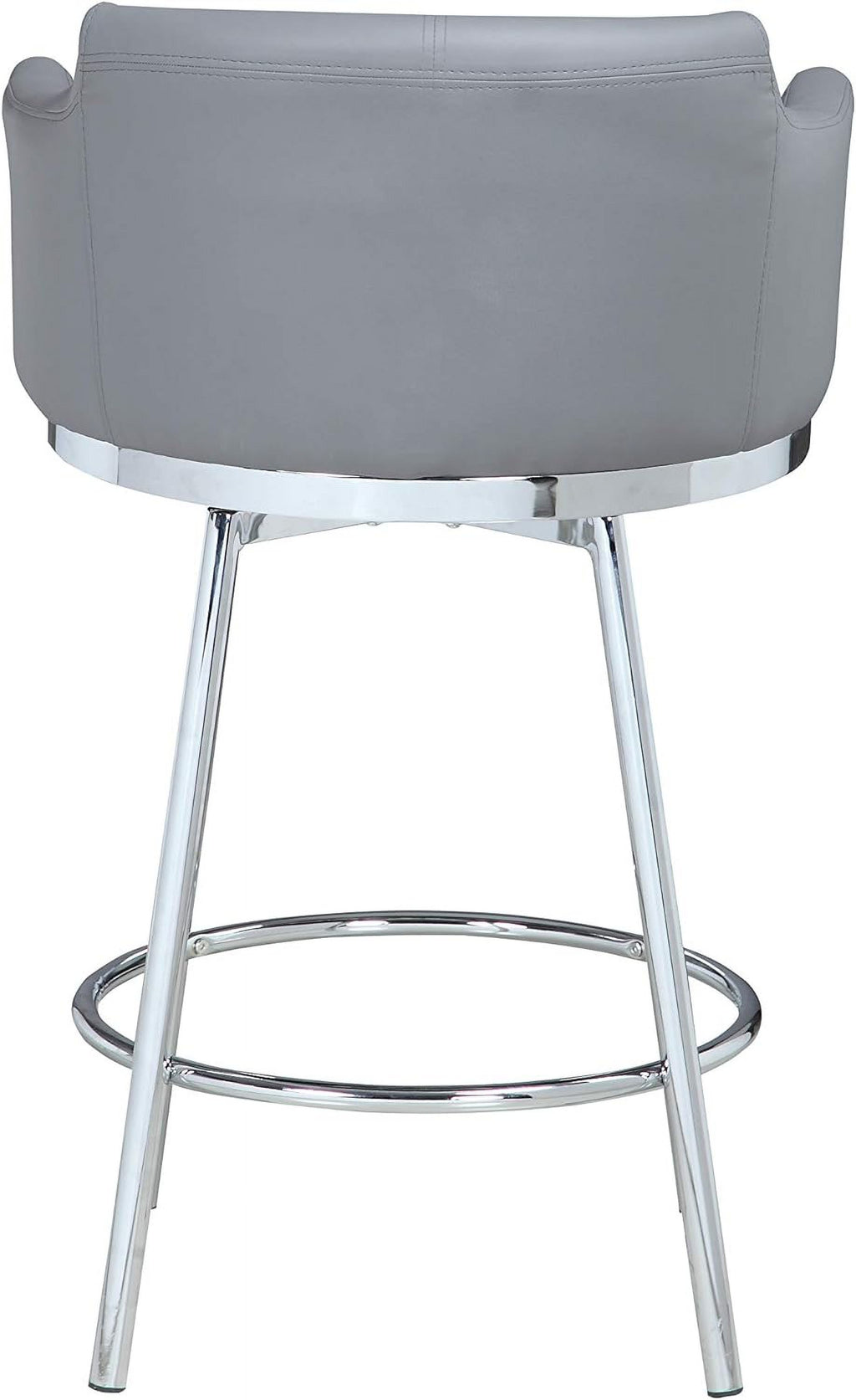 Gray Modern Club Counter Stool with Memory Swivel I768