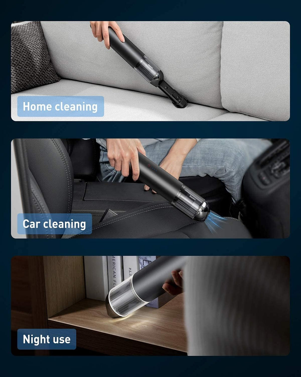 Handheld Cordless Rechargeable Vacuum, Pack of 2 I274