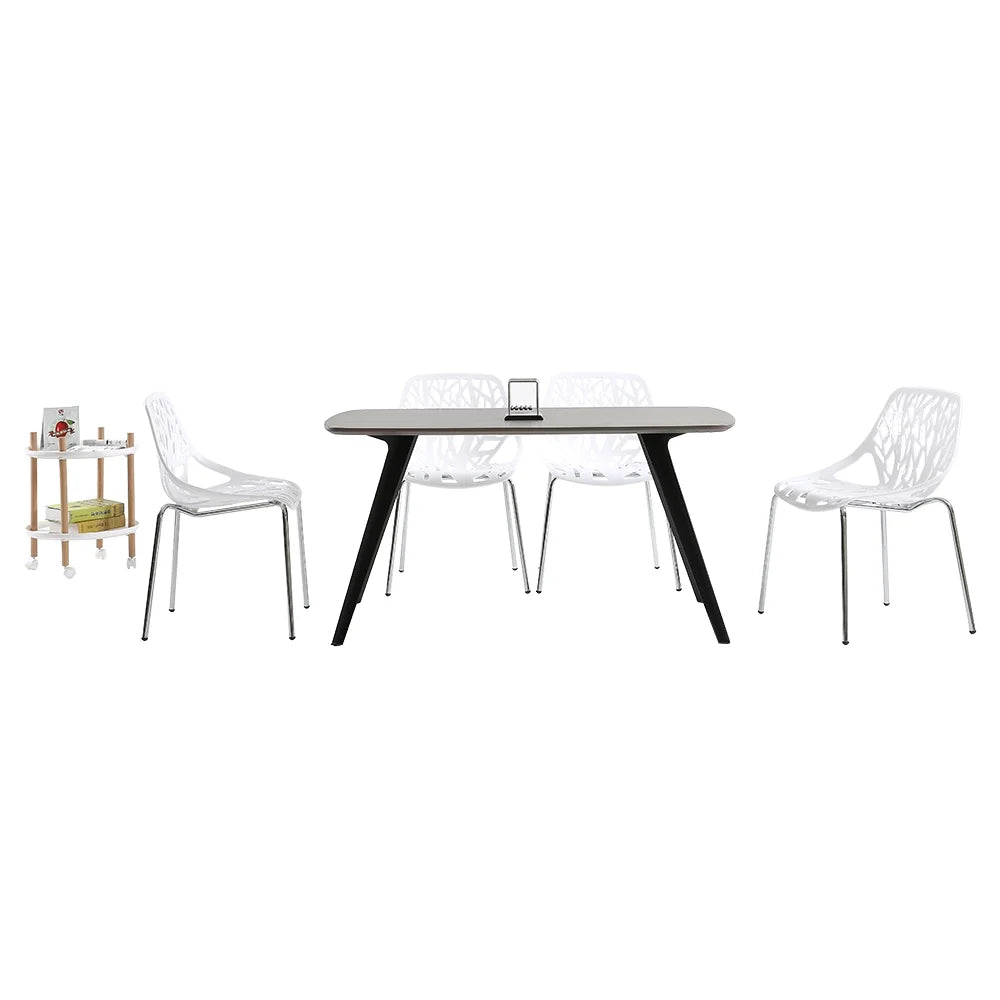 4 PCS Plastic Side Chair Armless Dining Chairs C7263