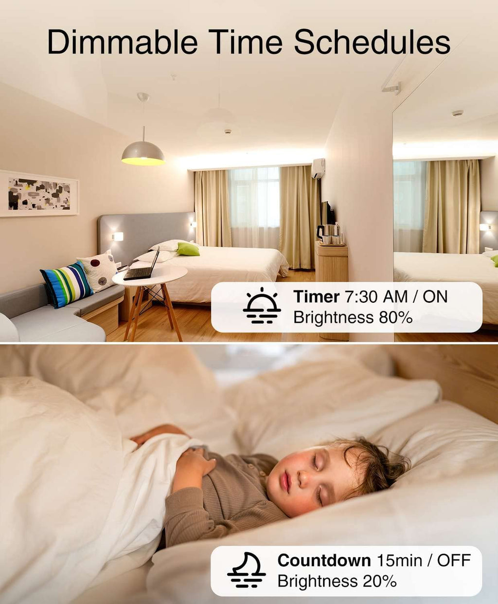 Smart Dimmer Switch Single-Pole 2.4Ghz Wi-Fi Light Switch UL Certified Neutral Wire Required 4 Pack C90313