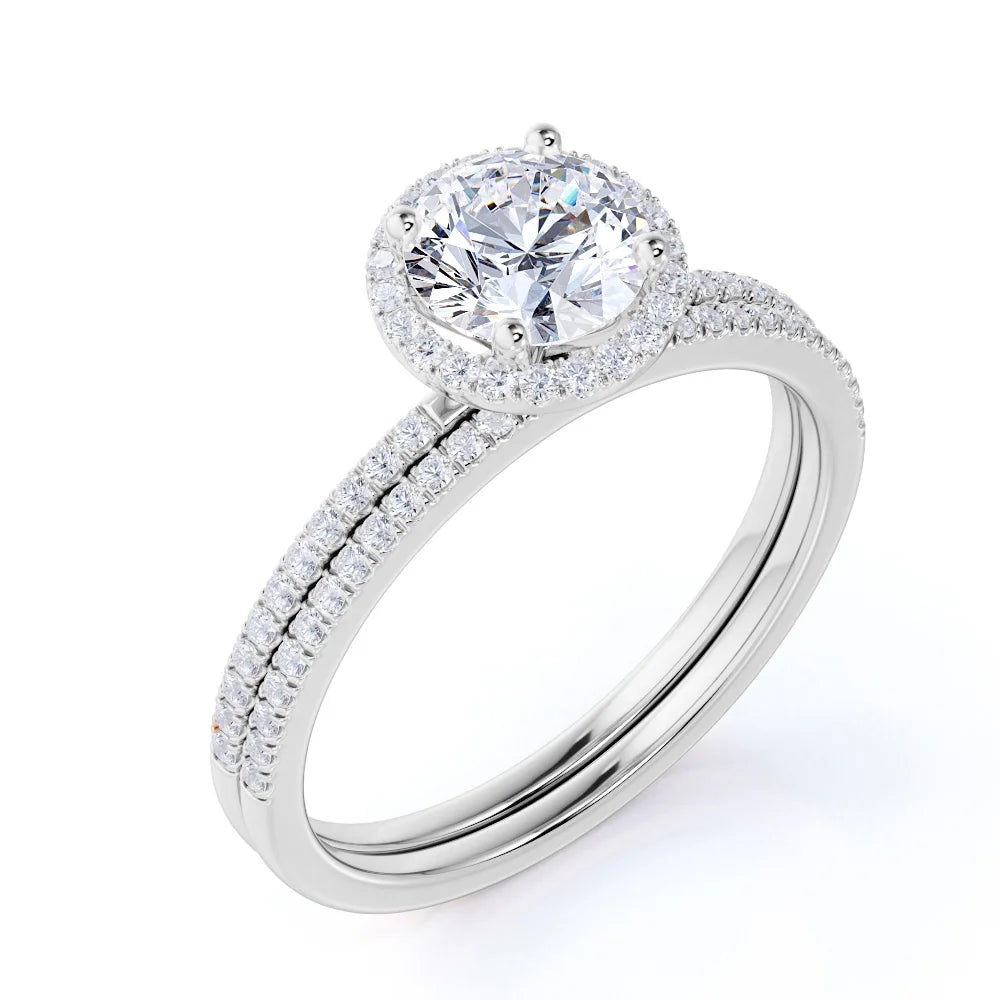 10k White Gold Bridal Wedding Ring Set G411257