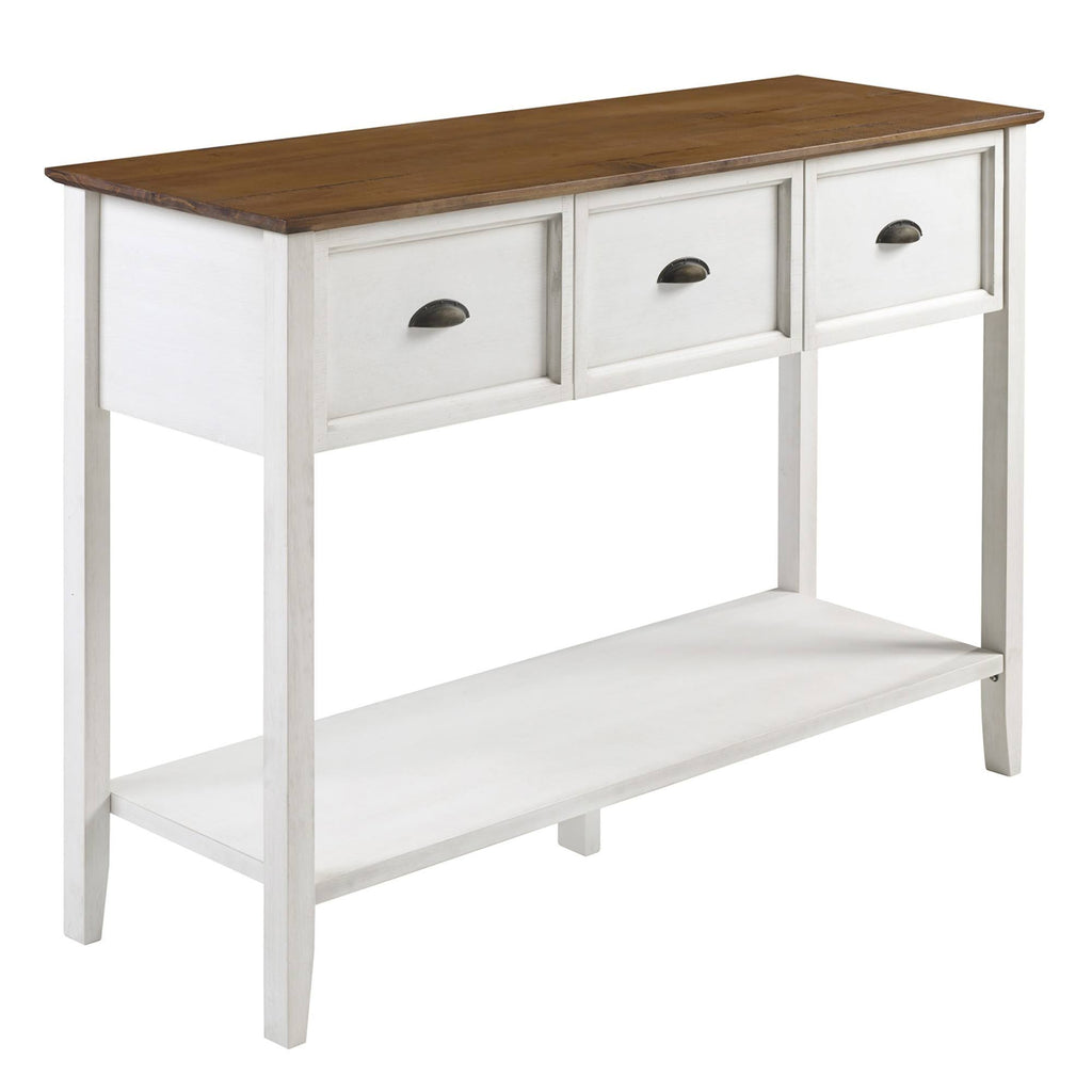 Reclaimed Barnwood White 3 Drawer Buffet Table R763