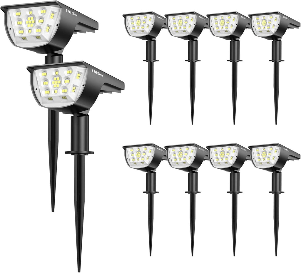 6 Pack IP67 Waterproof Solar Powered Spotlights O490
