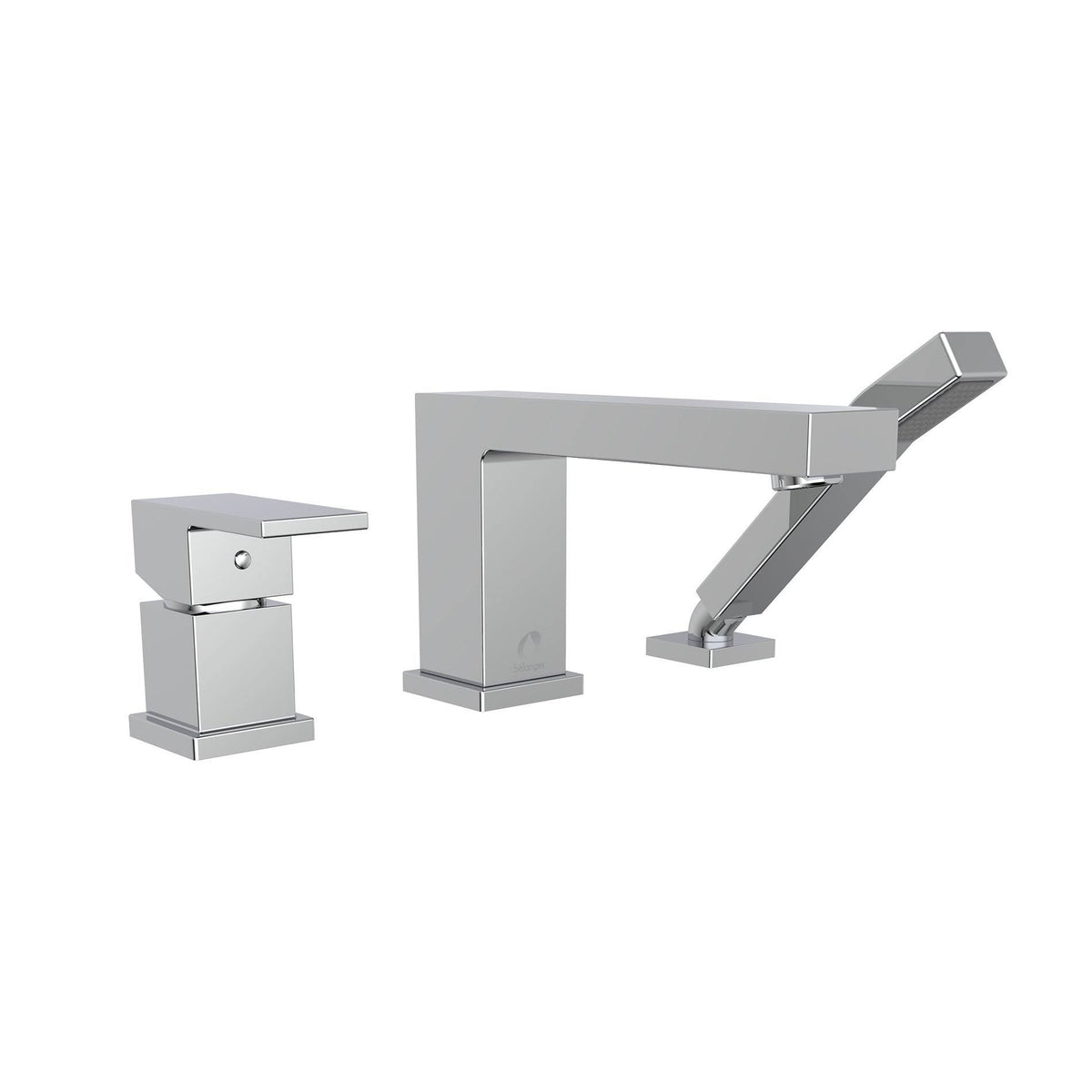 Single Handle Deck-Mount Roman Tub Filler with Hand Shower, Polished Chrome B90878