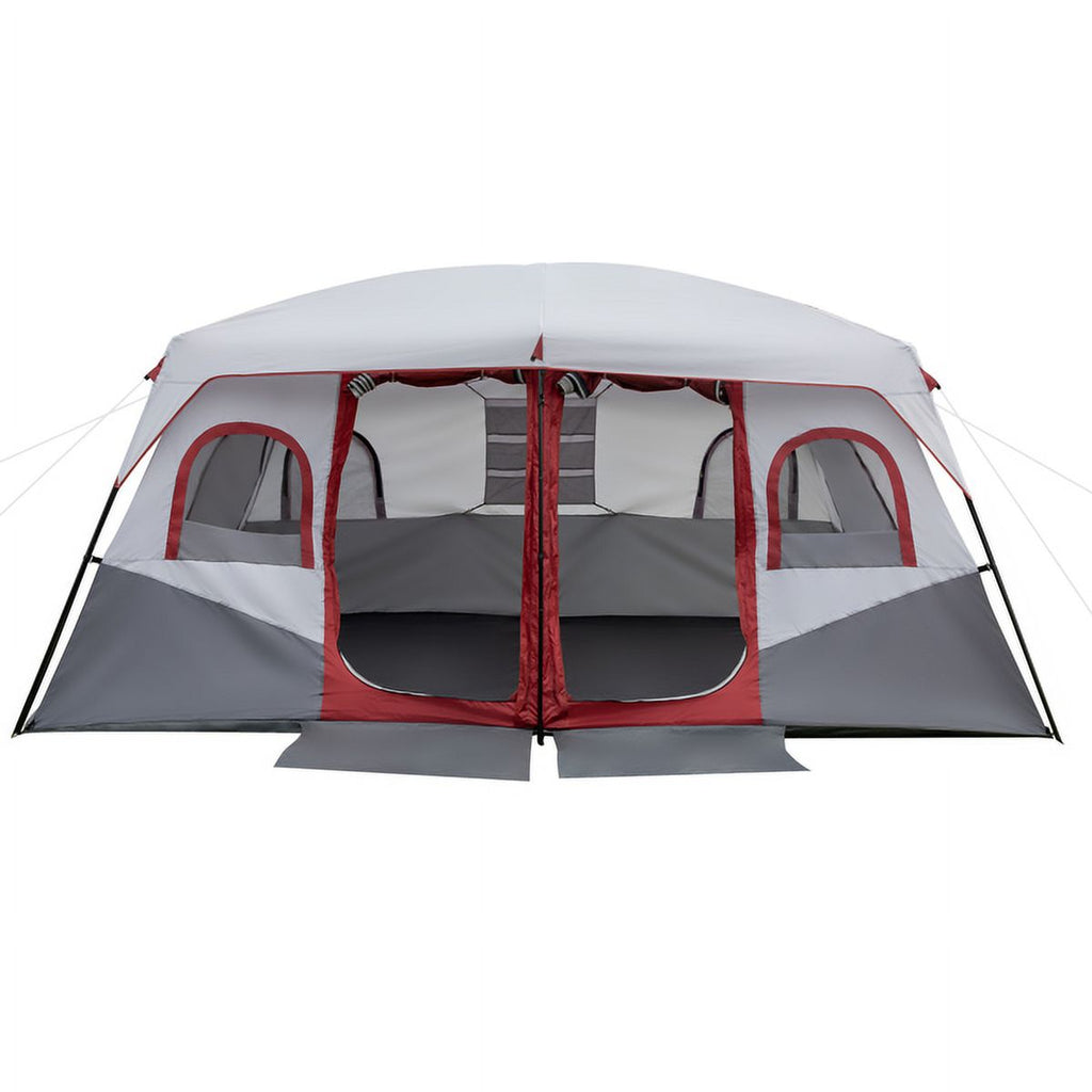 10 Person 2 Room Family Cabin Tent with Storage Pockets X66160