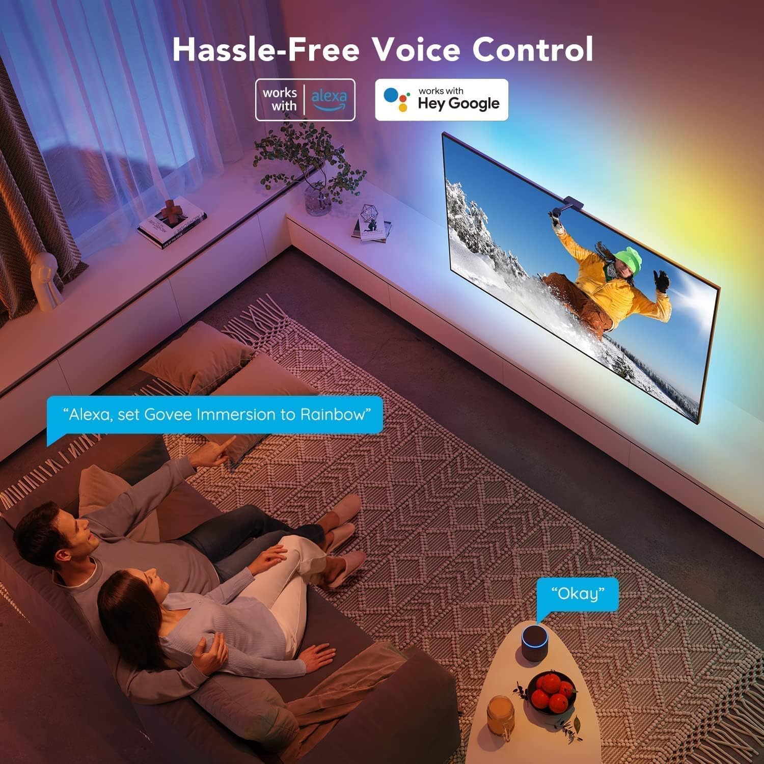 TV LED Backlights with Camera, RGBIC Wi-Fi, Music Sync X995719