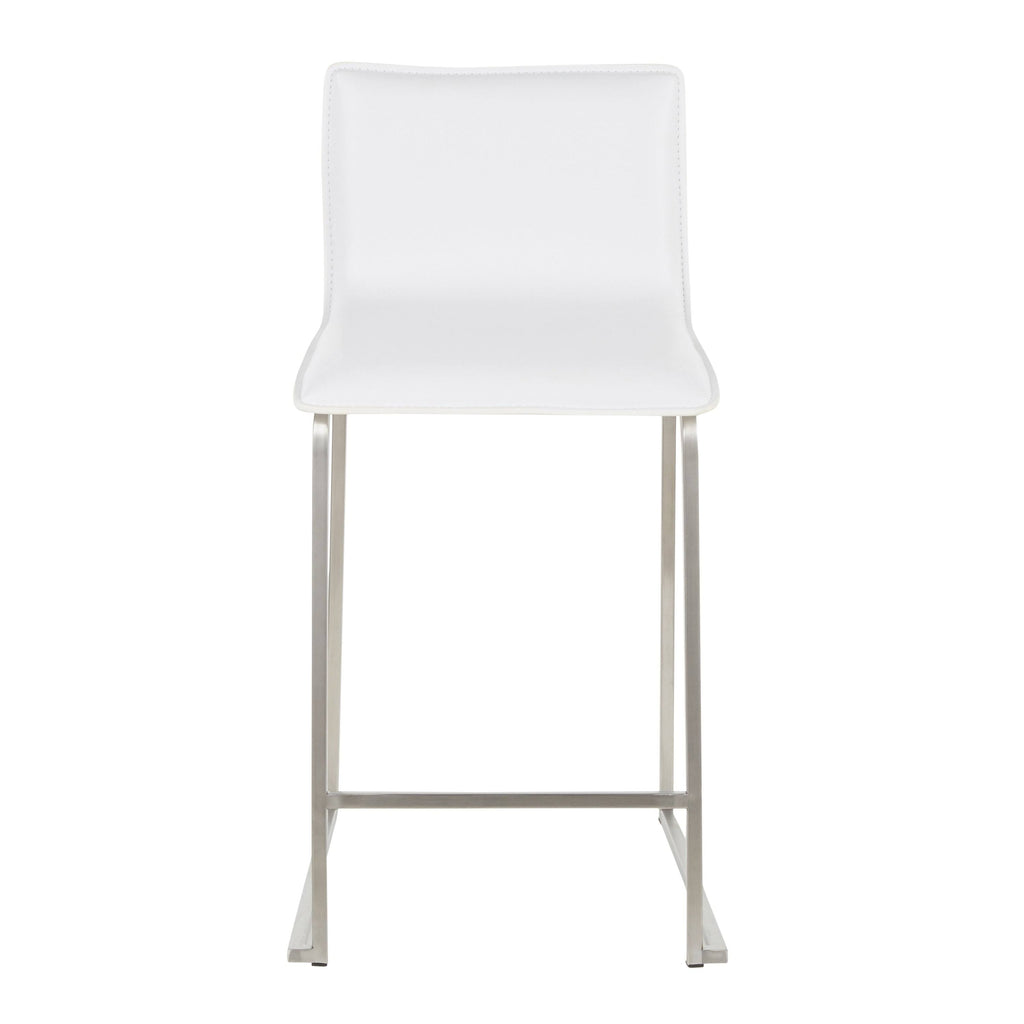 White PU Counter Stool Set of 2 T68943