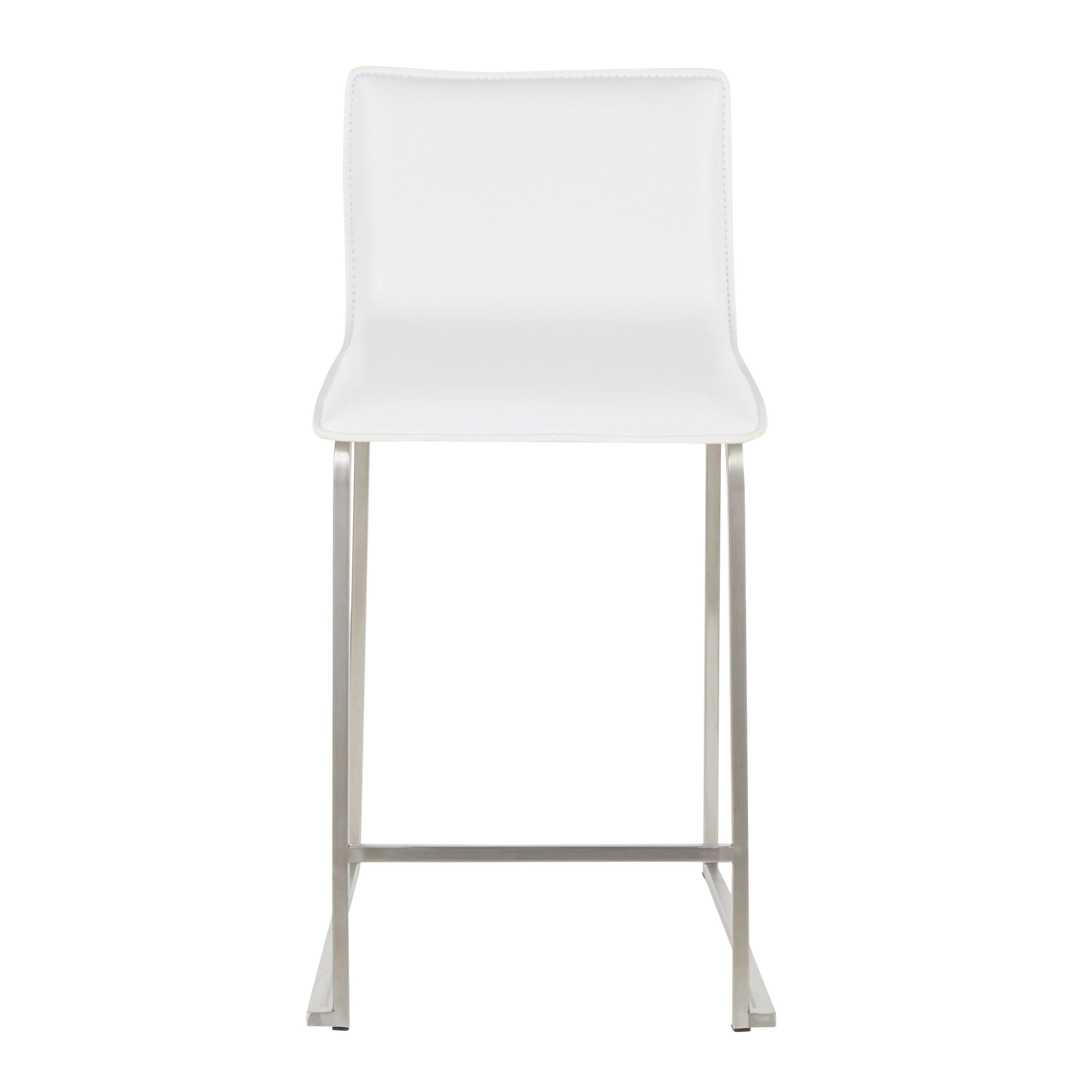 White PU Counter Stool Set of 2 T68943