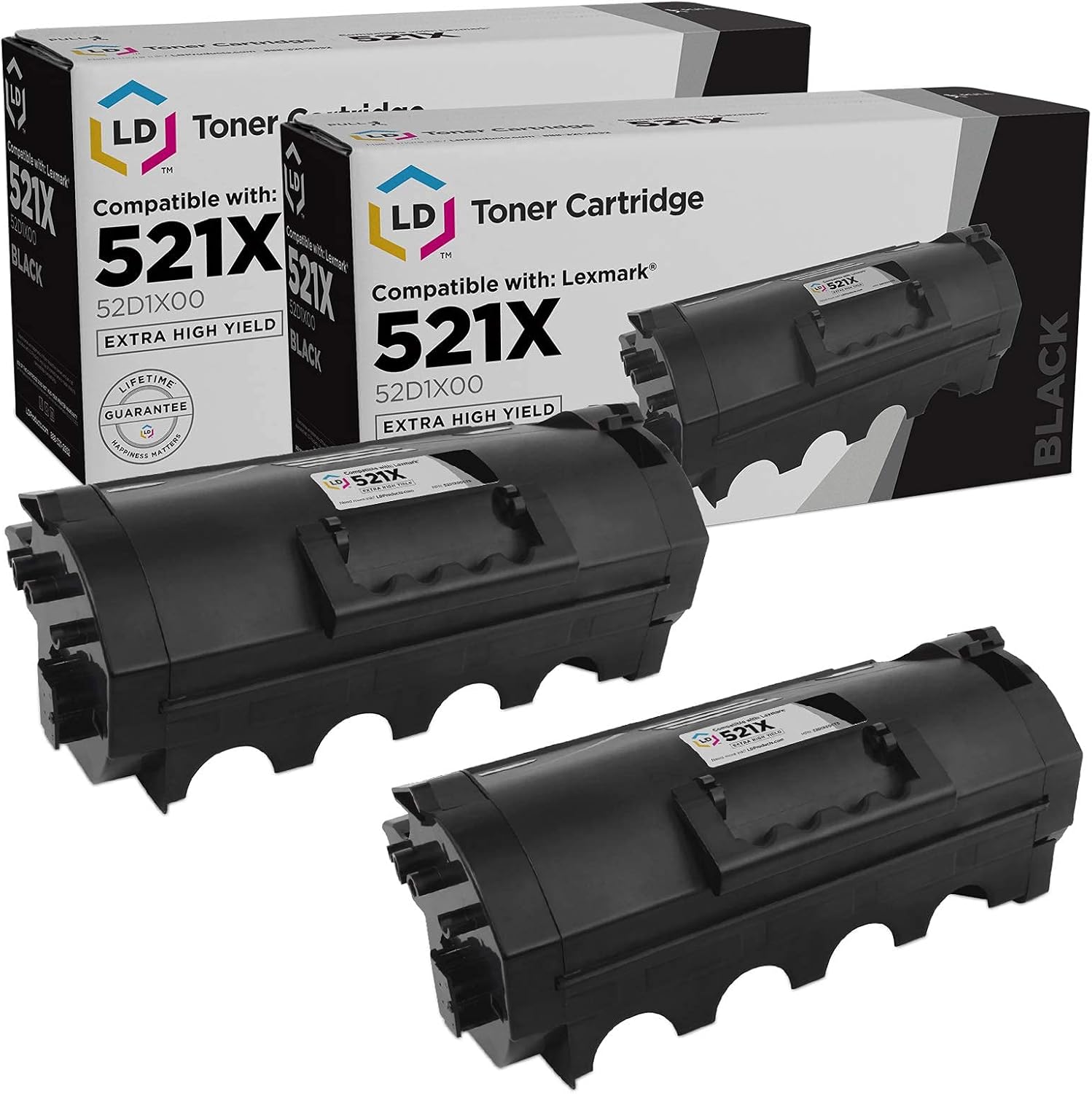 Black Extra High Yield Toner Cartridge 2-Pack F81627