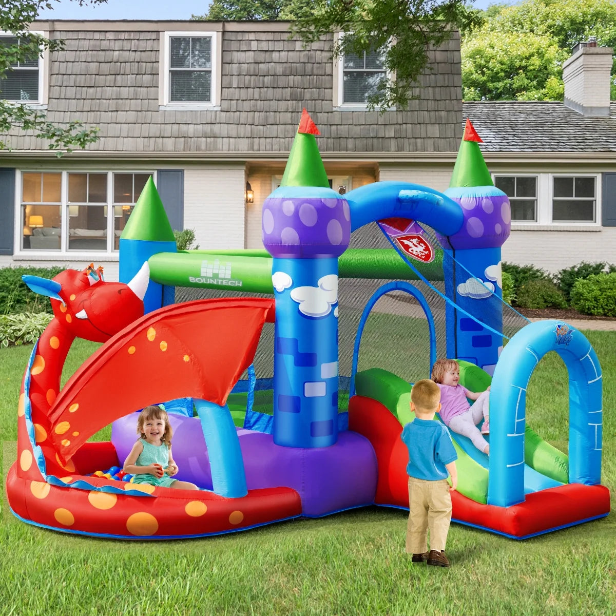 Dragon Inflatable Bounce House with Blower K63556