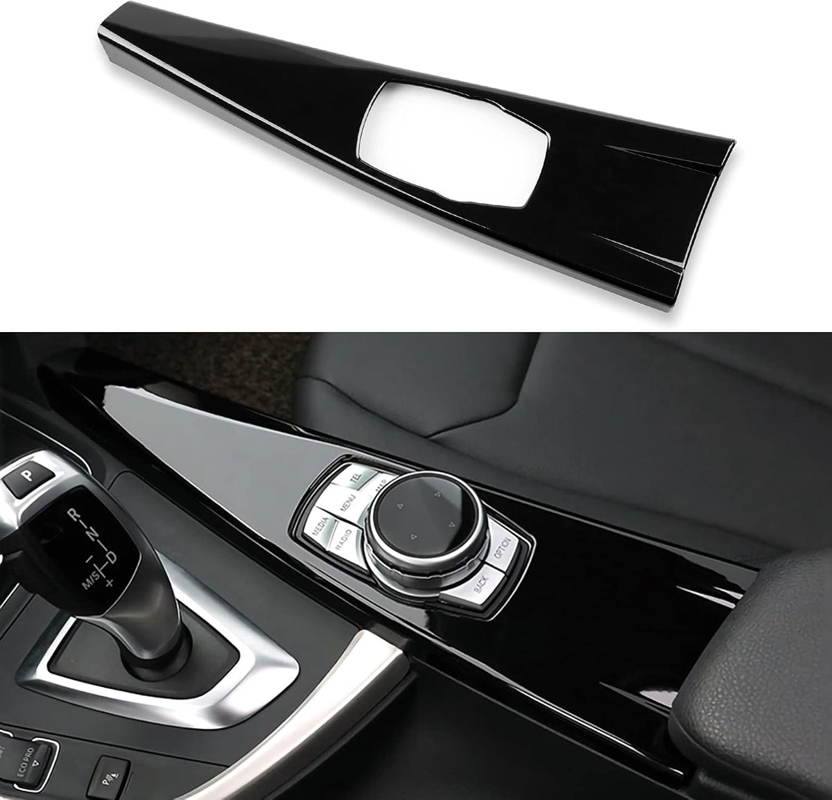 Blue ABS Car Sticker Decal Multimedia Panel Frame Trim Cover F956460