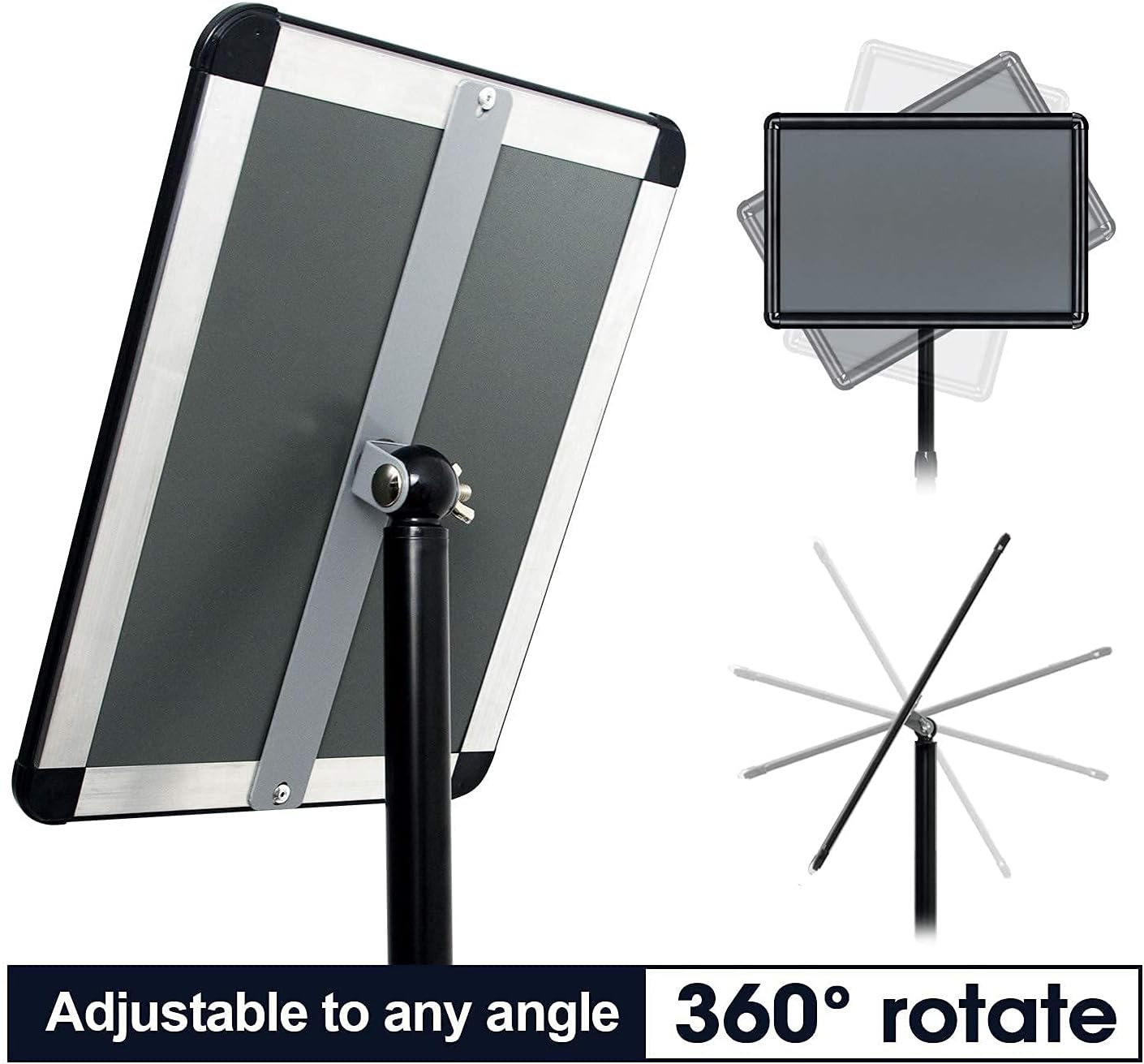 Black Pedestal Poster Stand, Pack of 2 O334956