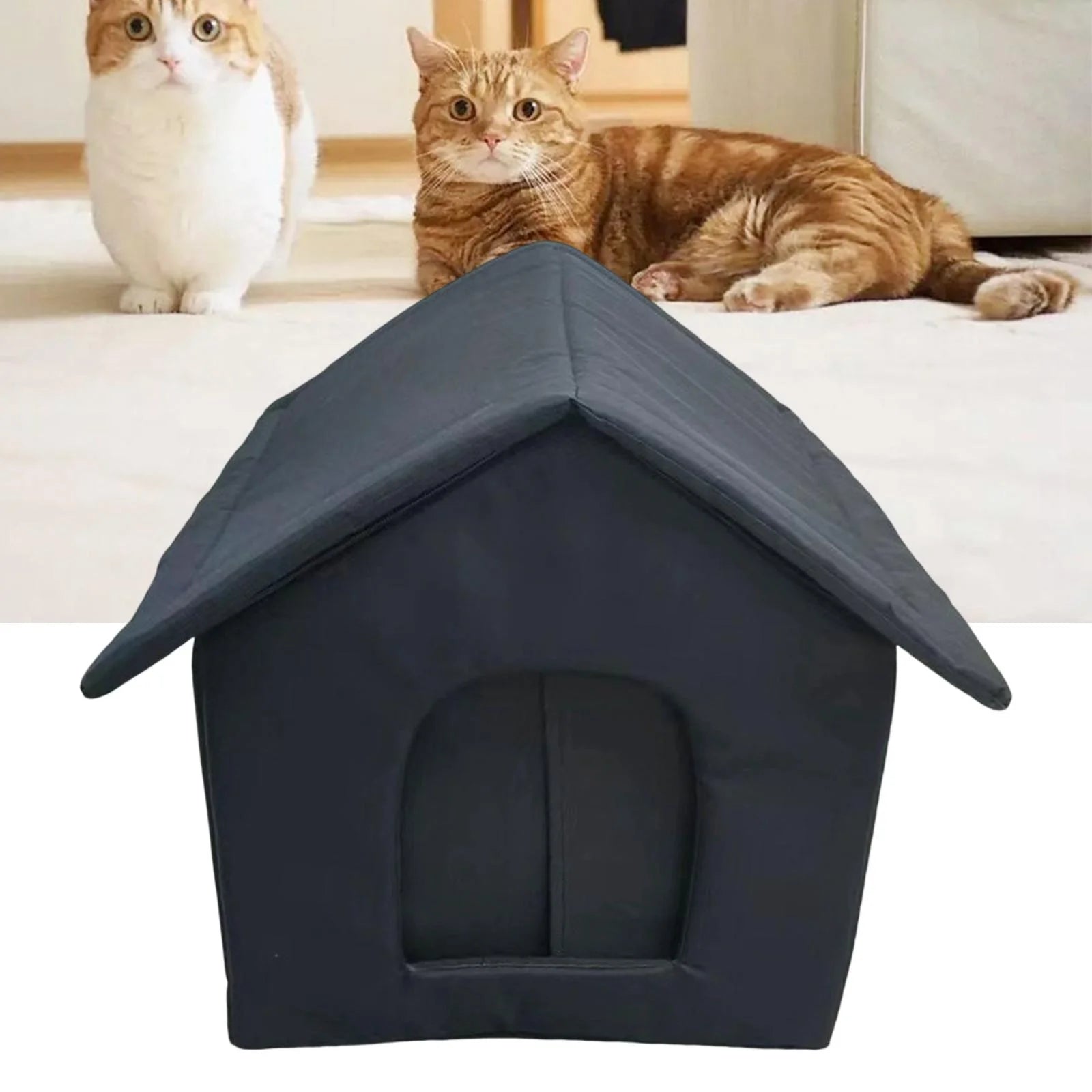 Waterproof Outdoor Cat House Tent Shelter for Winter 40cmx35cmx40cm U39978