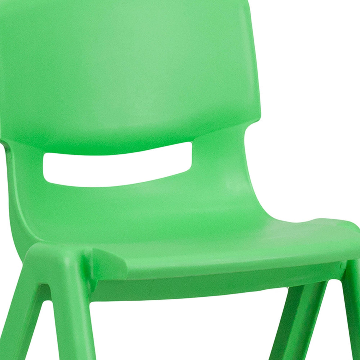 Green Plastic Stackable School Chair, 2 Pack M9430