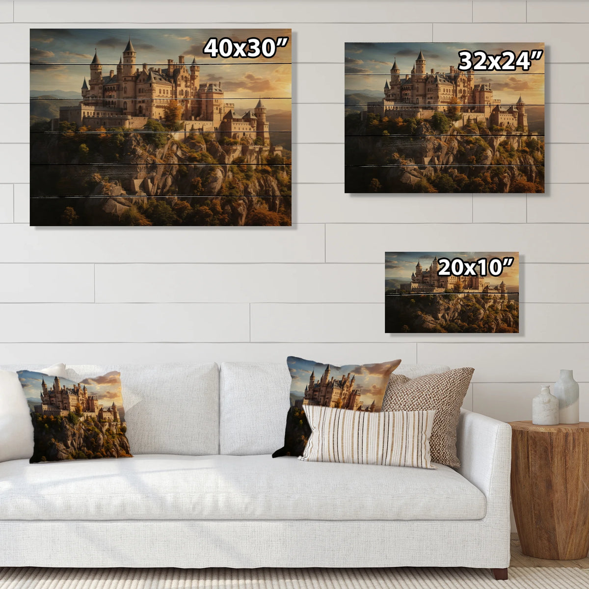 Natural Pine Wood Architecture Print F69953
