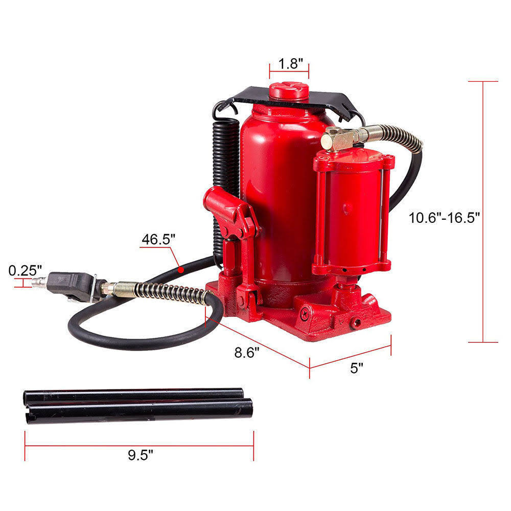 20 Ton Air/Hydraulic Bottle Jack W510443