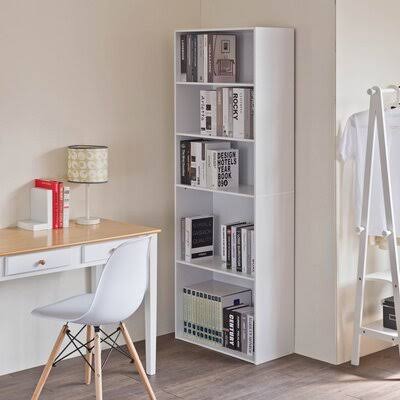 White Standard Bookcase D723