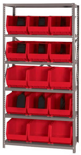 Black 15 Bins Bin Shelving Unit X984