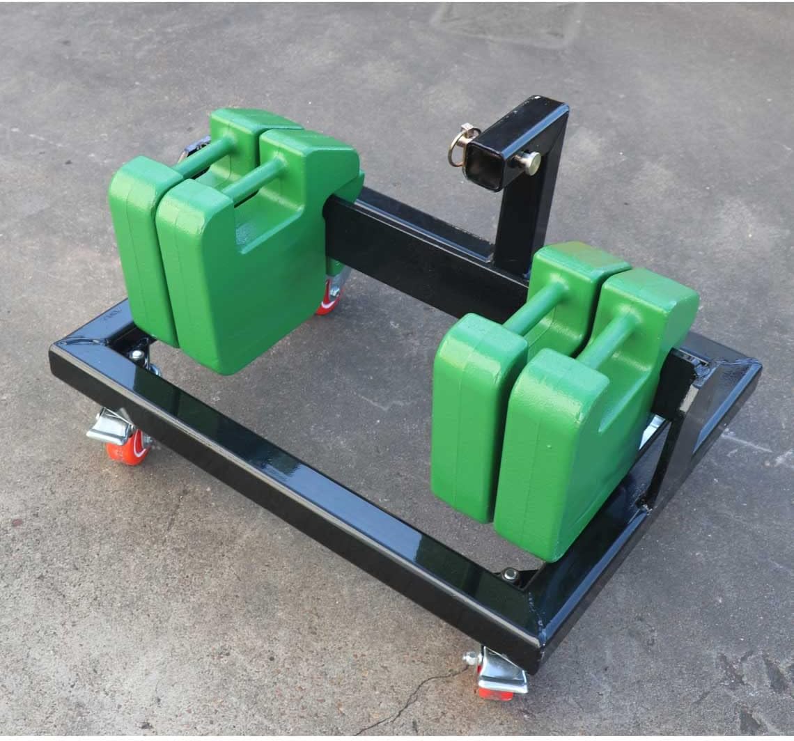 Black Rolling Suitcase Weight Cart with Receiver C11641