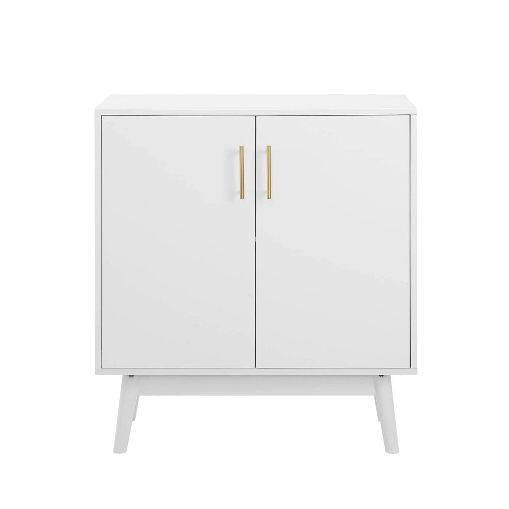 White Mid Century Modern Accent Cabinet M6950