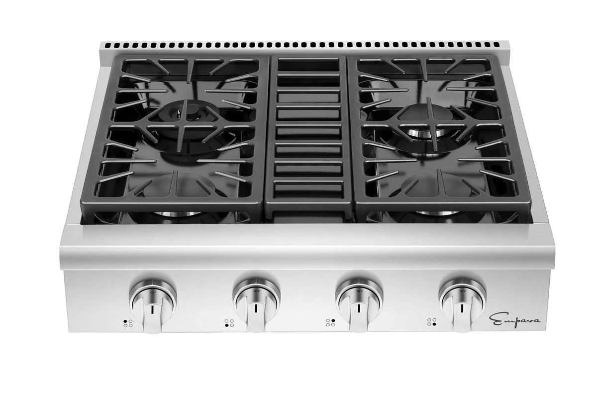 30 in. Stainless Steel Slide-in Natural Gas Rangetop with 4 Burners I2490