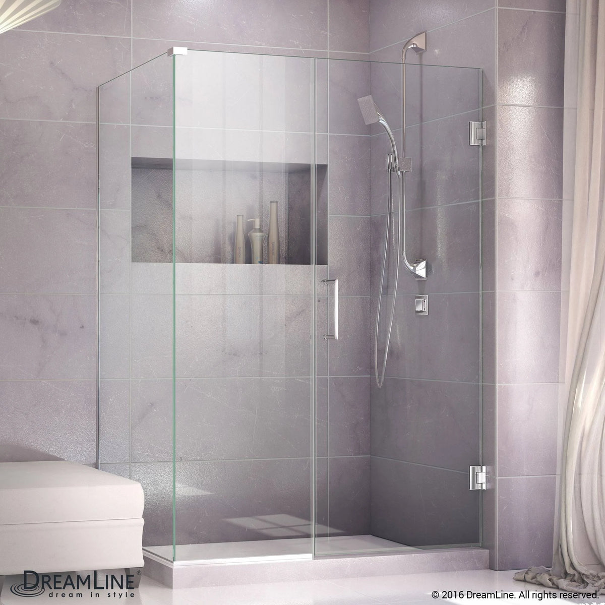 Chrome Hinged Shower Enclosure P139127