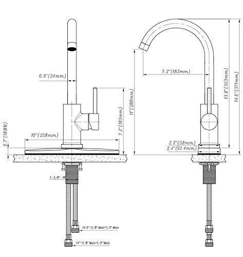 Satin Nickle RV Kitchen Faucet D466586