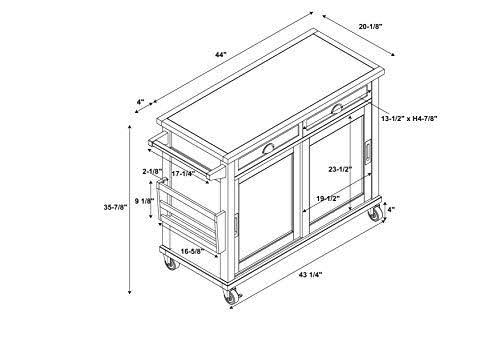 White Kitchen Cart N774