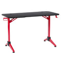 Black and Red Engineered Wood Gaming Desk J3304