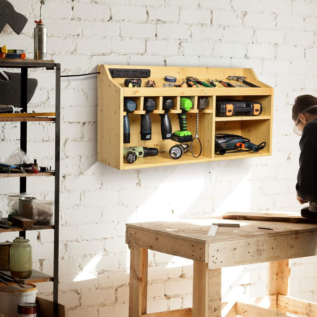 Wall Mount Drill Charging Station with 5 Hanging Slots L431890