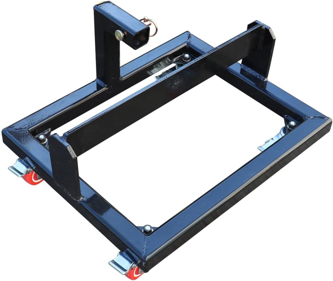 Black Rolling Suitcase Weight Cart with Receiver C11641
