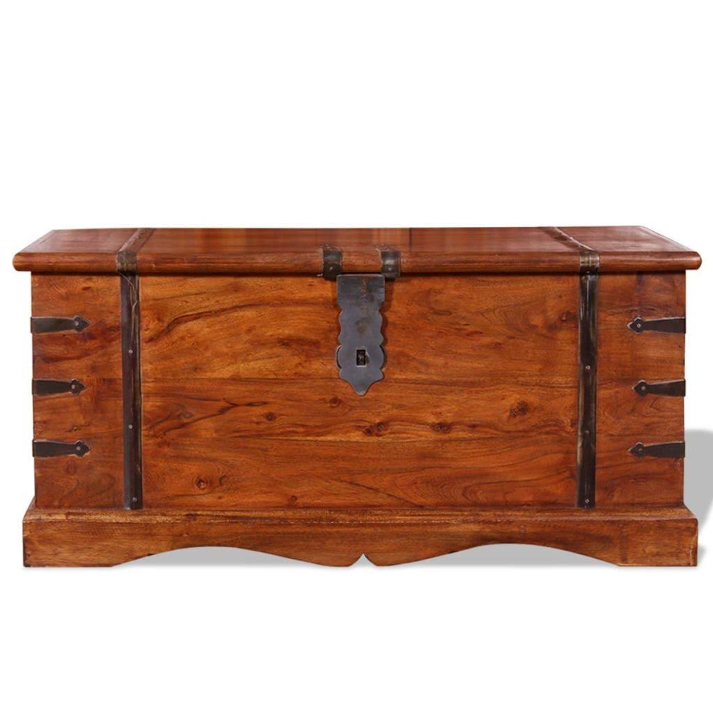 2 Piece Acacia Wood Storage Chest Set S86522