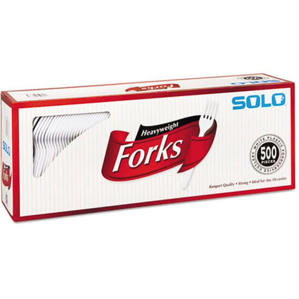 White Plastic Forks, 500 Ct Q5939