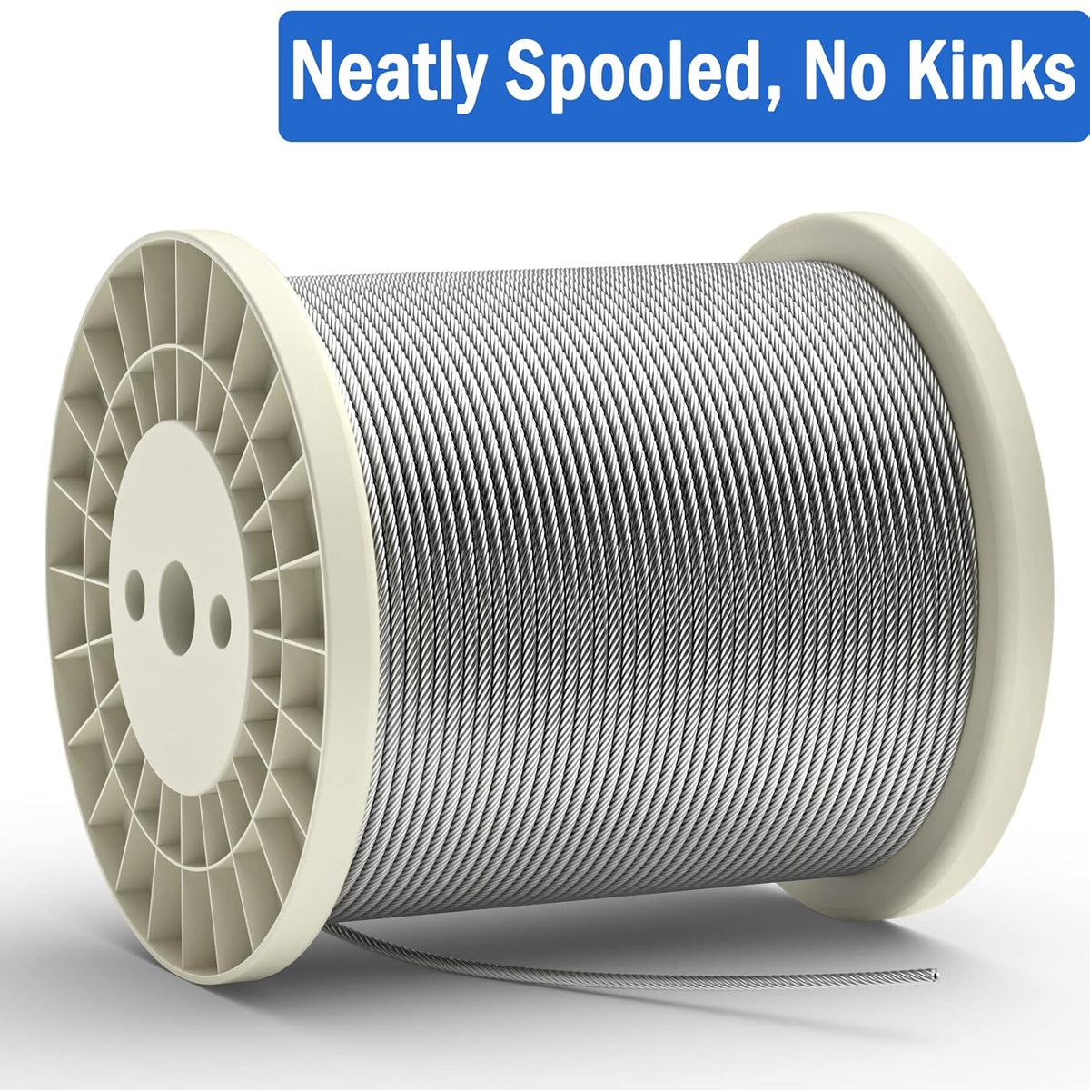 1/8 316 Stainless Steel Cable, 800FT, 7 x 7 Strands Construction L1065