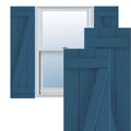 16 1/8x22W x 69x22H PVC Three Board Joined Board-n-Batten Shutters Y212239